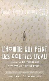 L'homme qui peint des gouttes d'eau poster